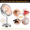 Edge Collections - Silver - Rechargeable LED Makeup Mirror with Magnification and Dimmable Lighting - 1 Piece